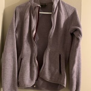 Fleece purple grey sweater